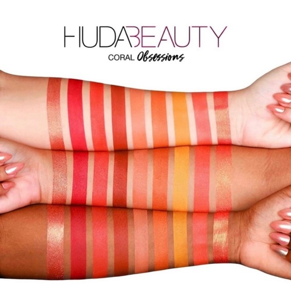 NIB Huda Beauty Coral Obsessions Palette | Eyeshadow| Warm Tones - Picture 3 of 4